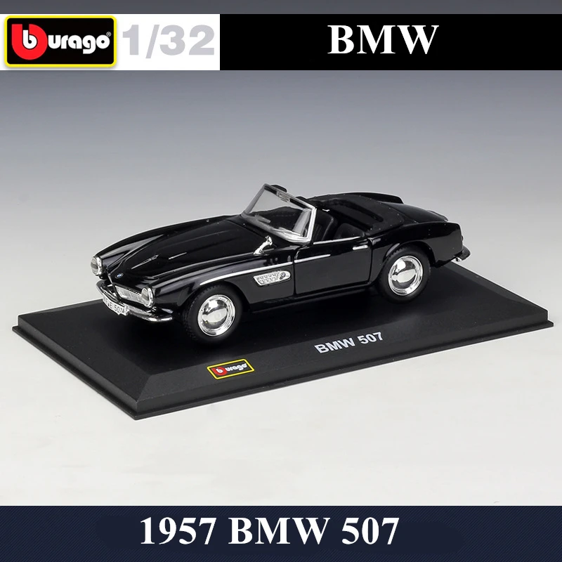 1957 BMW 507 Bburago 1:32 1967 Porsche 911 модель автомобиля из сплава плексигласа пылезащитный дисплей база посылка подарки для сбора - Цвет: 1957 BMW 507