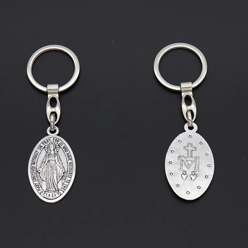 Двусторонний брелок с изображением девы Марии и ангела | Украшения аксессуары