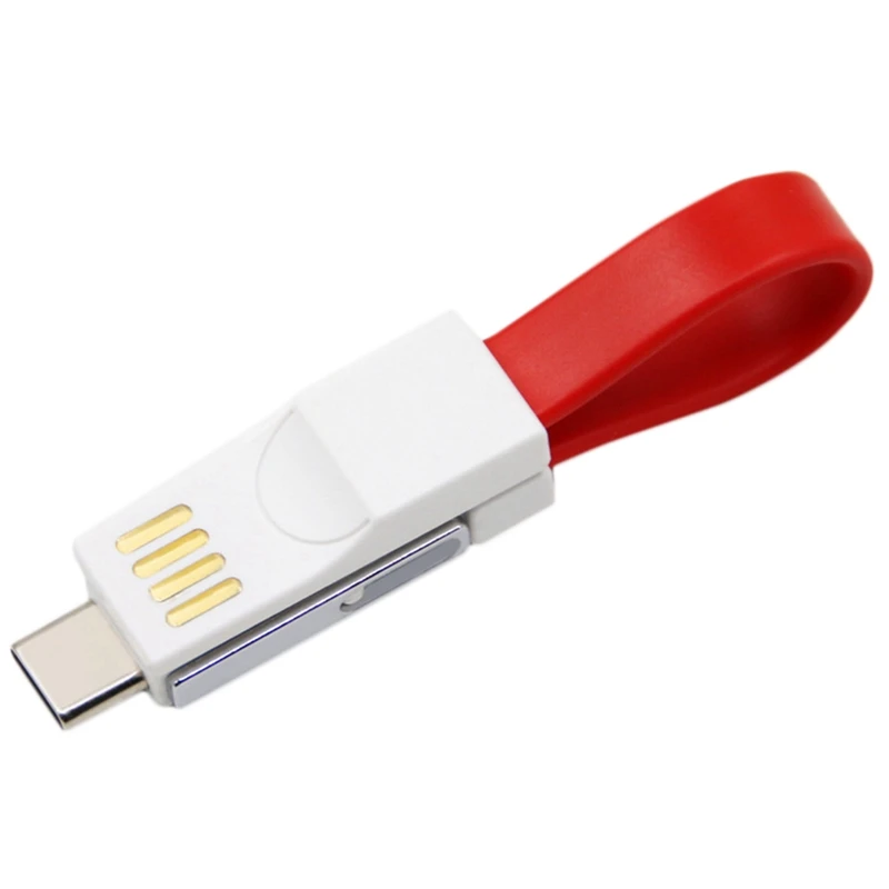 3 в 1 брелок Usb Магнитный зарядный кабель синхронизации данных для Iphone Android type C