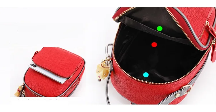 

Multifunctional backpack female shoulder bag small High quality PU leather women backpacks for teenage girls Korean Simple Bag