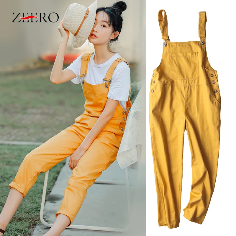 Комбинезон Женский свободного покроя хлопковый элегантный Ромпер в Корейском