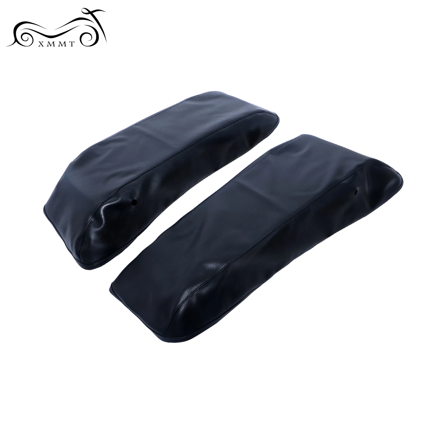 Мотоциклетные Черные виниловые чехлы для бюстгальтеров Harley Touring Electra Street Tri Glide Road