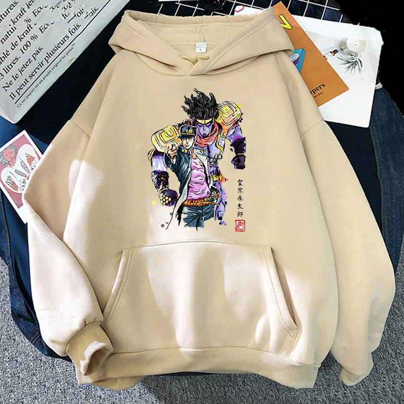 

Cute JoJo Bizarre Adventure Hoodie Anime Men Women Funny Streetwear Harajuku Cartoon Hip Hop Clothes Sweatshirt Women Hoodies