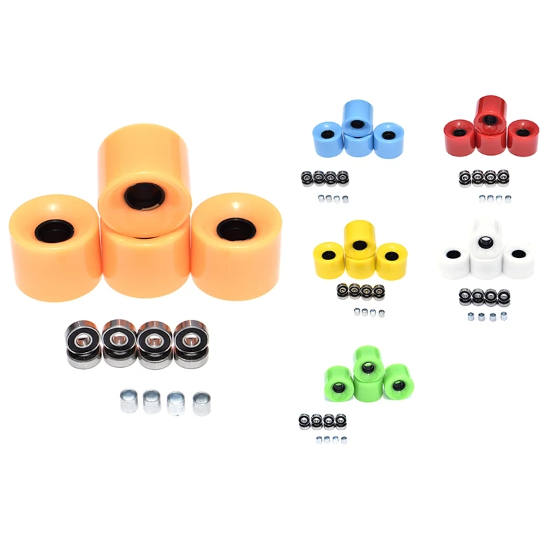 4 шт./компл. скейтборд крейсера колеса Пустой Pro 60X45mm лонгборд длиной 22 дюймов