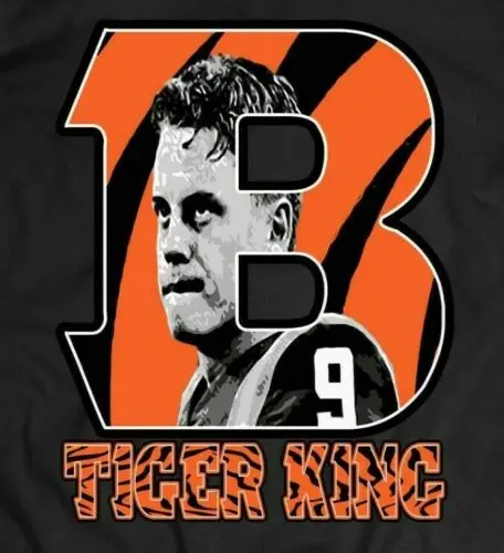 

Мужская футболка Tiger King Of Cincinnati Joe Burrow Who Dey Nation