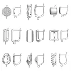 Реальные 100% 925 пробы серебряные фурнитура серьги зеркальные серьги аксессуары ручной работы