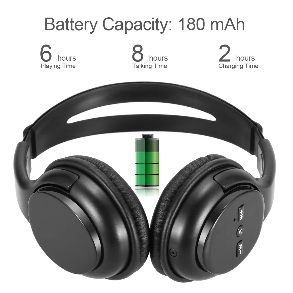 Wireless Bluetooth Headsets Over-ear Earphone Hands-free with Mic MusicHeadphone for iPhone 7 8 Plus Samsung Galaxy | Электроника