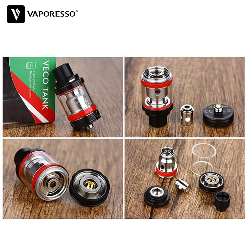 Оригинальный бак Vaporesso VECO Plus Бак 4 мл и 2 наполняющий атомайзер катушка EUC для вейпа