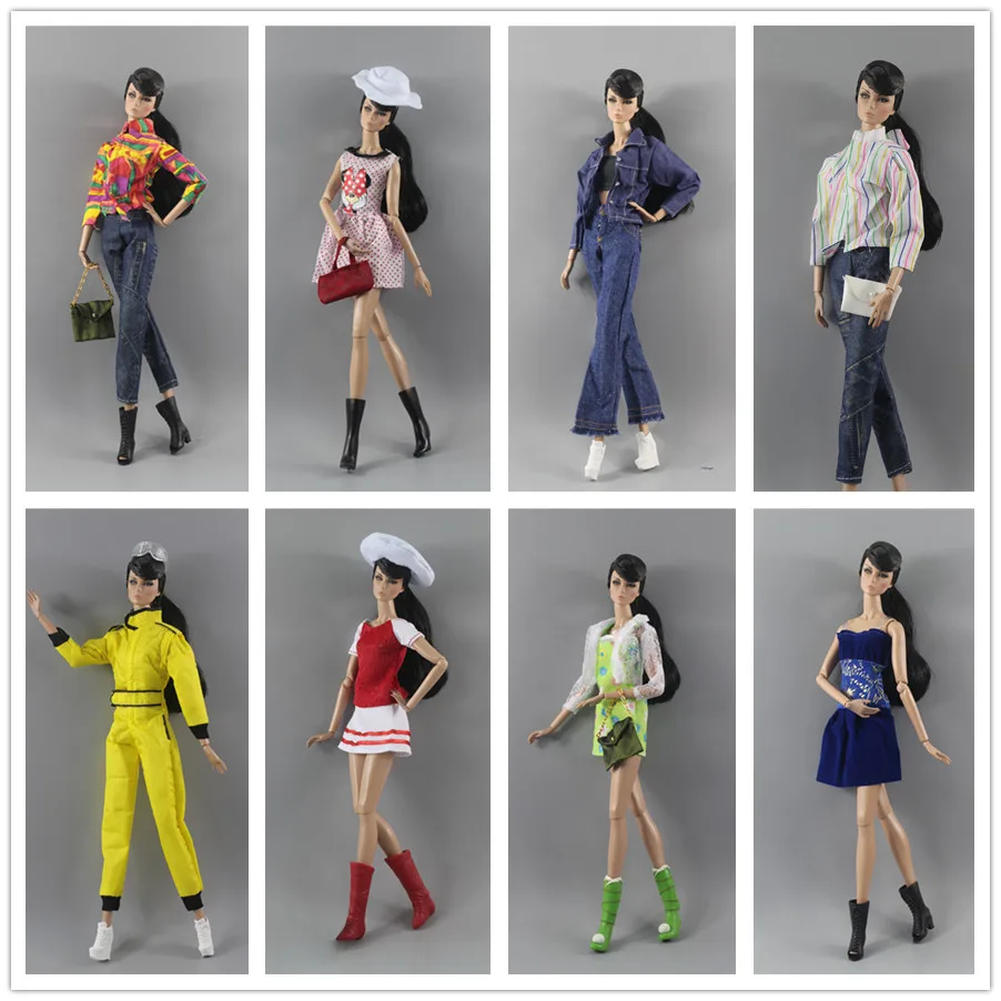 Летняя одежда комплект одежды/рубашка штаны юбка платье пальто сумка наряд для 1/6