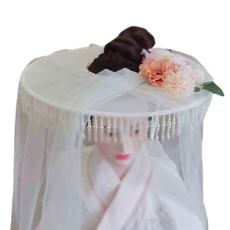 

Goth Cap Hat Women Hanfu Cap With Long Veil White Red Pink Douli Hat Off White Cosplay Prop Knight Hat Summer Caps For Women