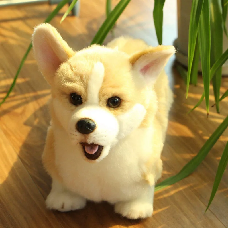 

Cartoon Dog Plush Short-legged Corgi Dog Simulation Dog Stuffed Animal Toys Super Realistic Dog Toy Home Decor Pet Child Gift