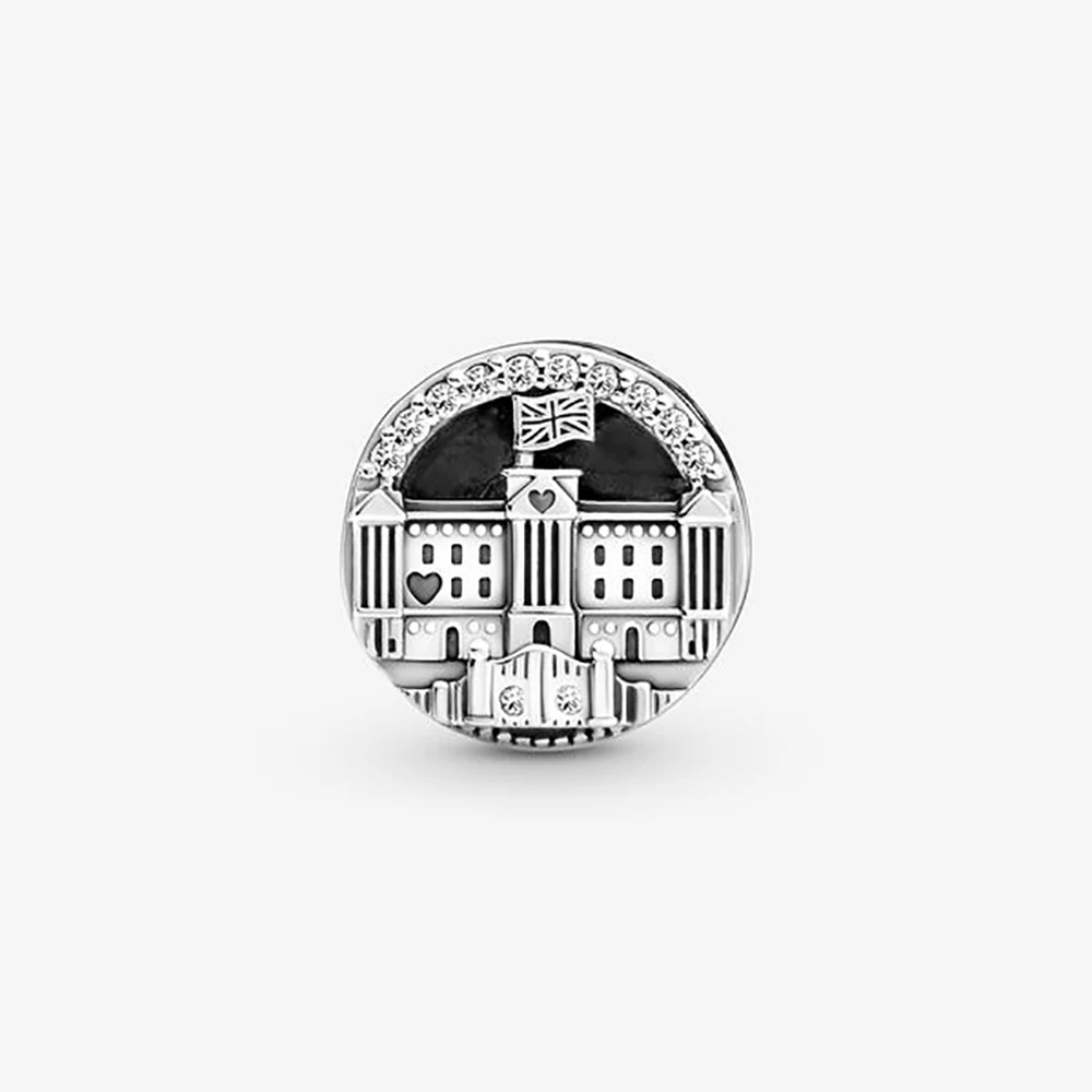 

New 925 Sterling Silver Charm Sparkling Buckingham Palace Beads fit Original Pandora Charms Bracelet Jewelry Making DIY Gift