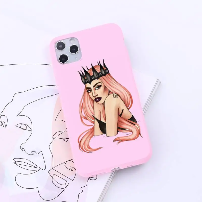 

lady gaga chromatica Phone Case Candy Color for iPhone 6 7 8 11 12 s mini pro X XS XR MAX Plus