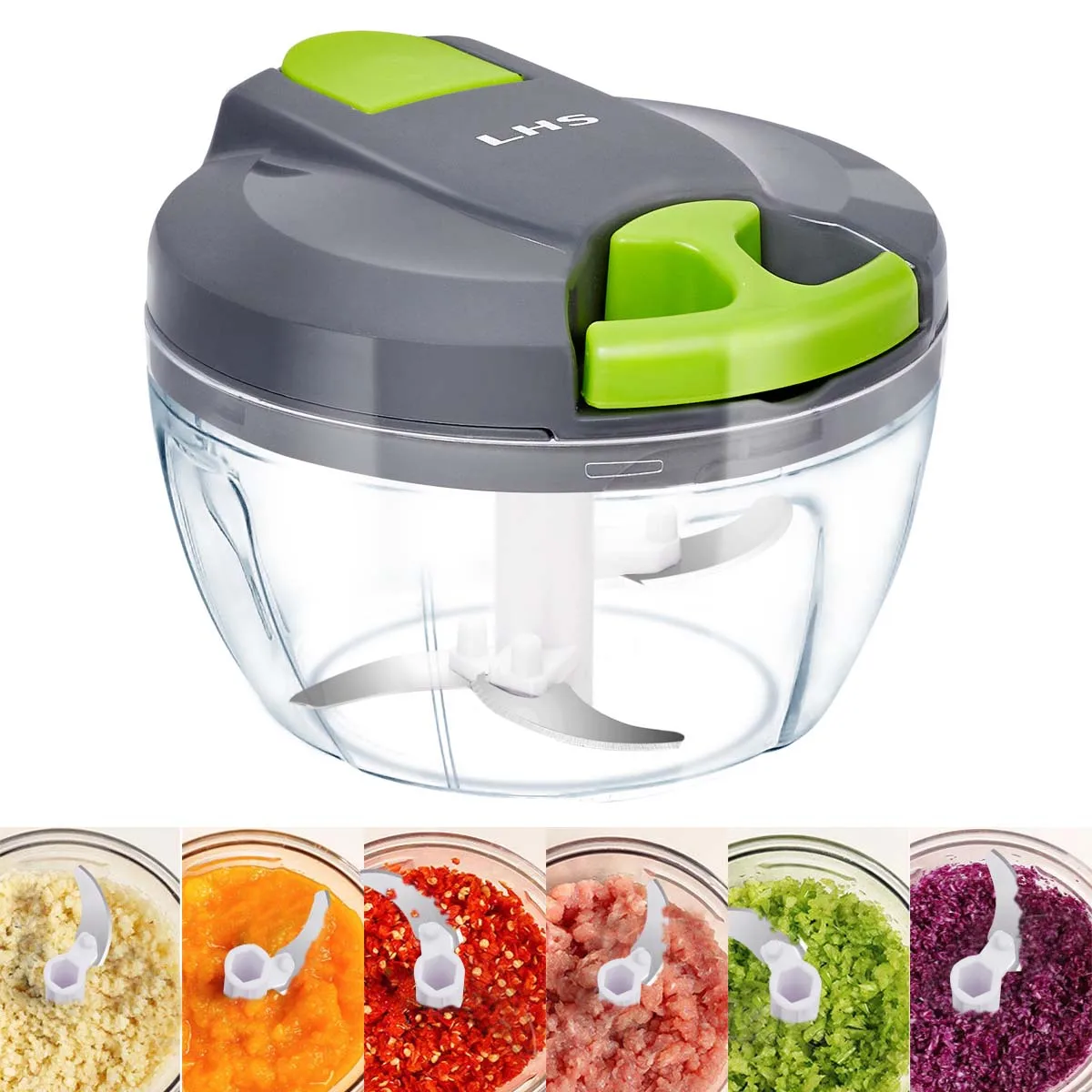 Manual Food Chopper Processor Vegetable Meat Fruits Cutter Shredder Garlic Onion Choppers for Men Kitchen Gadgets