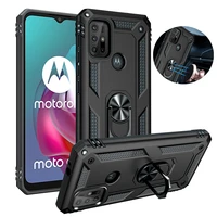 anti fall armor phone case for motorola moto g60 g50 g40 fusion g30 g20 g10 g100 car magnetic holder back cover ring stand case