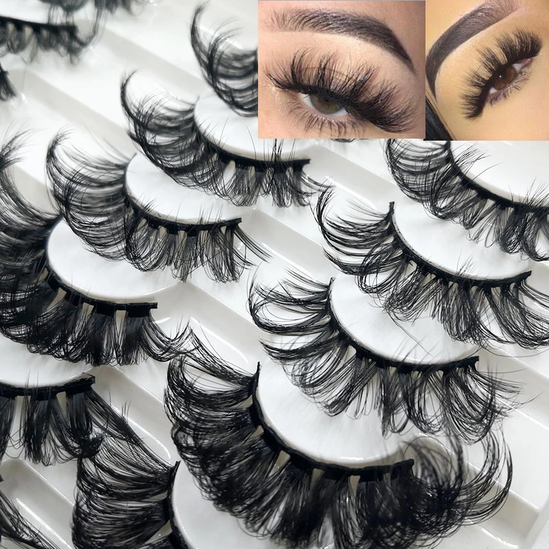 

NEW 24 Pairs 3D Mink Hair False Eyelashes Criss-cross Wispy Cross Fluffy 25mm Lashes Extension Handmade Eye Makeup Tools