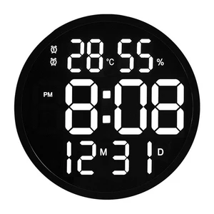nordic digital alarm wall hanging watch large number function clock walls calendar thermometer display office electronic klok free global shipping