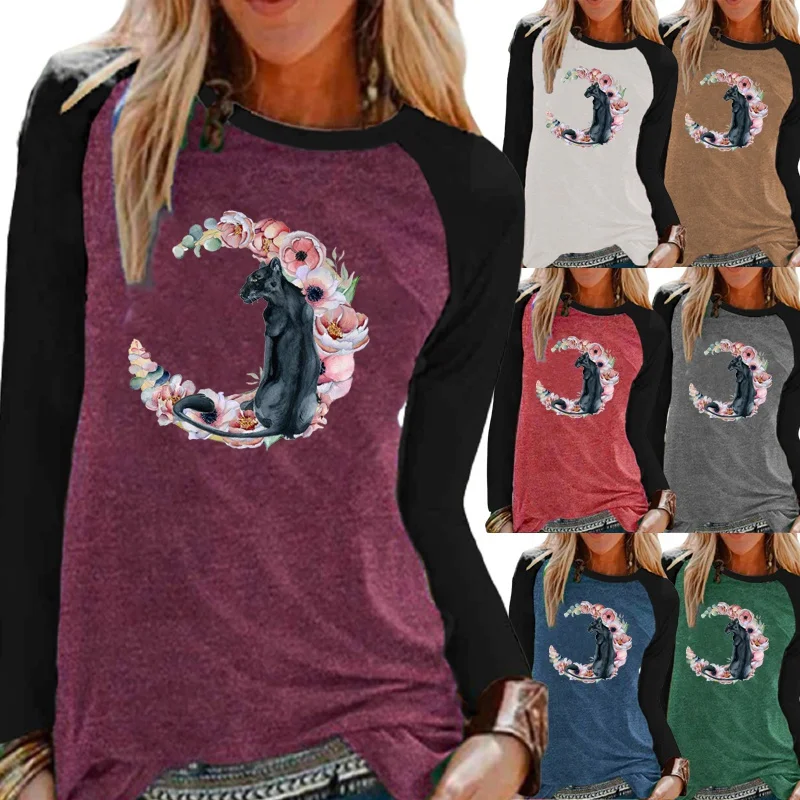 

Женская осенне-зимняя одежда с длинным рукавом и круглым вырезом