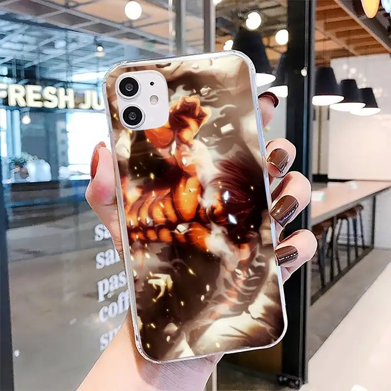 

Anime Japanese attack on Titan Phone Case for iphone 6s 7 8plus xr xs max 11 12 pro max mini clear cover
