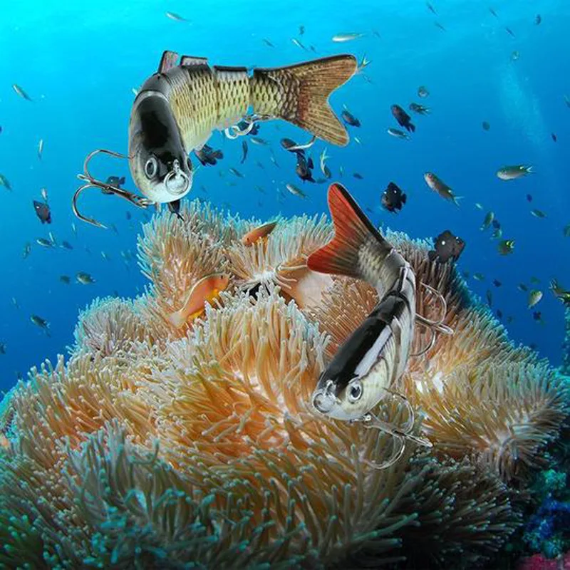 10 см 18 г пластиковая приманка для рыбалки 7 секций Swimbait рыболовный крючок с