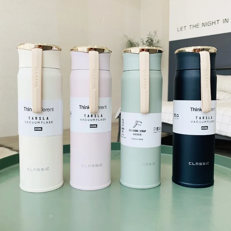 Новинка простой термос из нержавеющей стали 310/450 мл портативная вакуумная фляжка