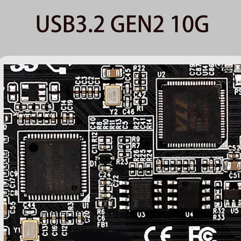 Карта PCIE 3 0 на USB 2 Gen2 Type-C 10 Гбит/с для быстрой зарядки