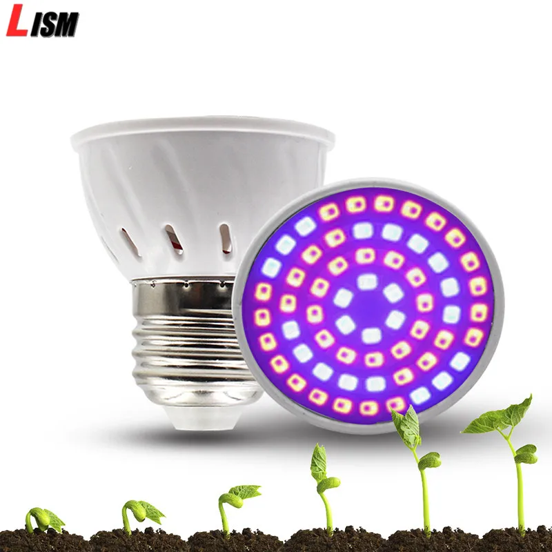 Светодиодная лампа полного спектра для выращивания растений 110 В 220 В|Фитолампы| |
