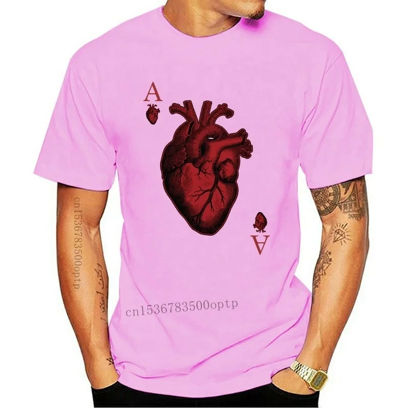 

New heart poker t-shirt Harajuku funny tee shirts Hipster O-neck cool tops Tees Custom Jersey Tees Custom Jersey Classic Qualit