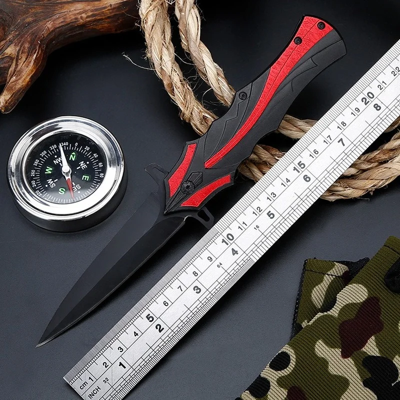 

Aluminum Handle Two-color Oxidation Field Survival Multifunctional Hunting Knife Outdoor Self-defense Tactical Folding Knife