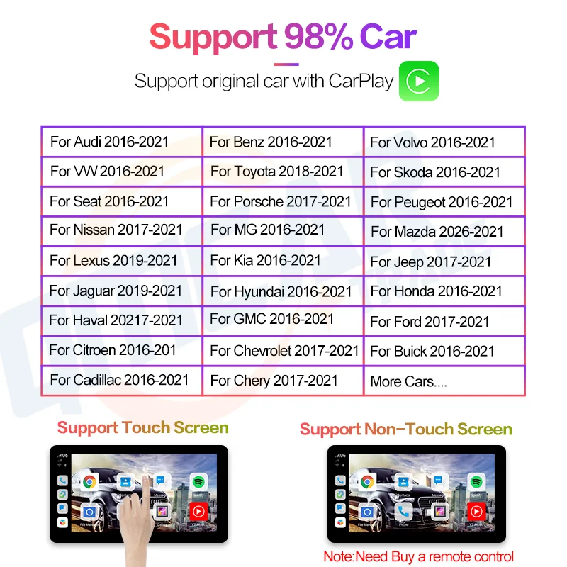 2 0 Carplay Mini Android Box беспроводной Ai Автомобильный мультимедийный плеер UX999 4 + 64G Аудио