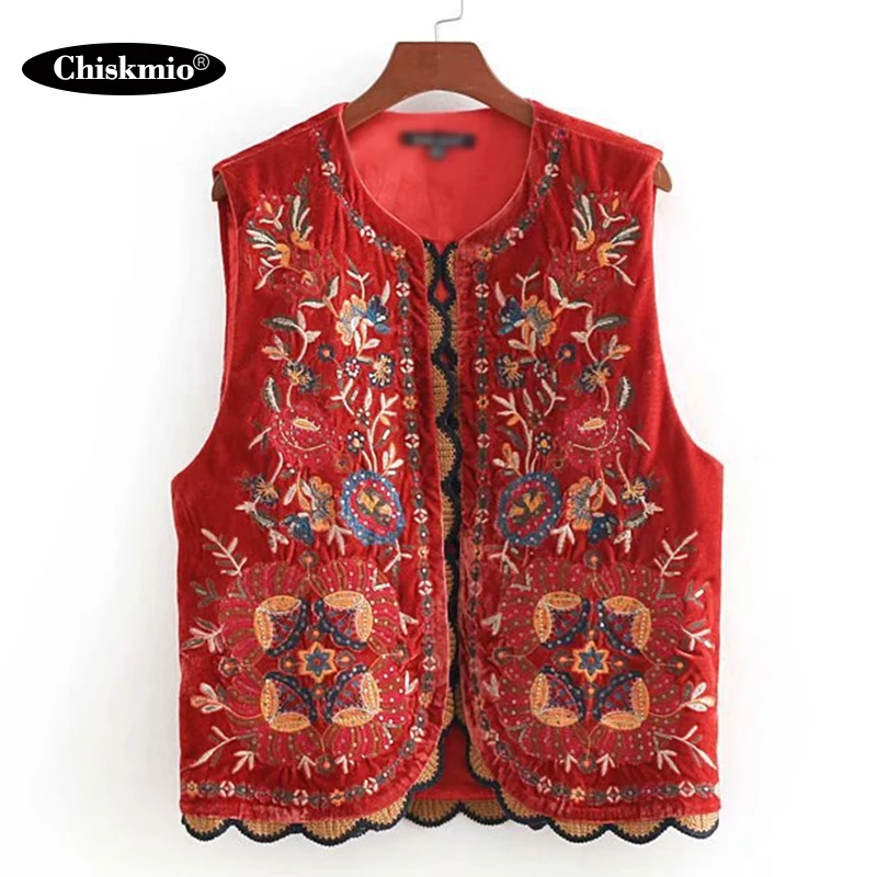 

Flower Embroidery O-Neck Sweater Tank-Top Women Clothing Sleeveless Slim Sweater Female Patchwork Slim Casual Vest Autumn