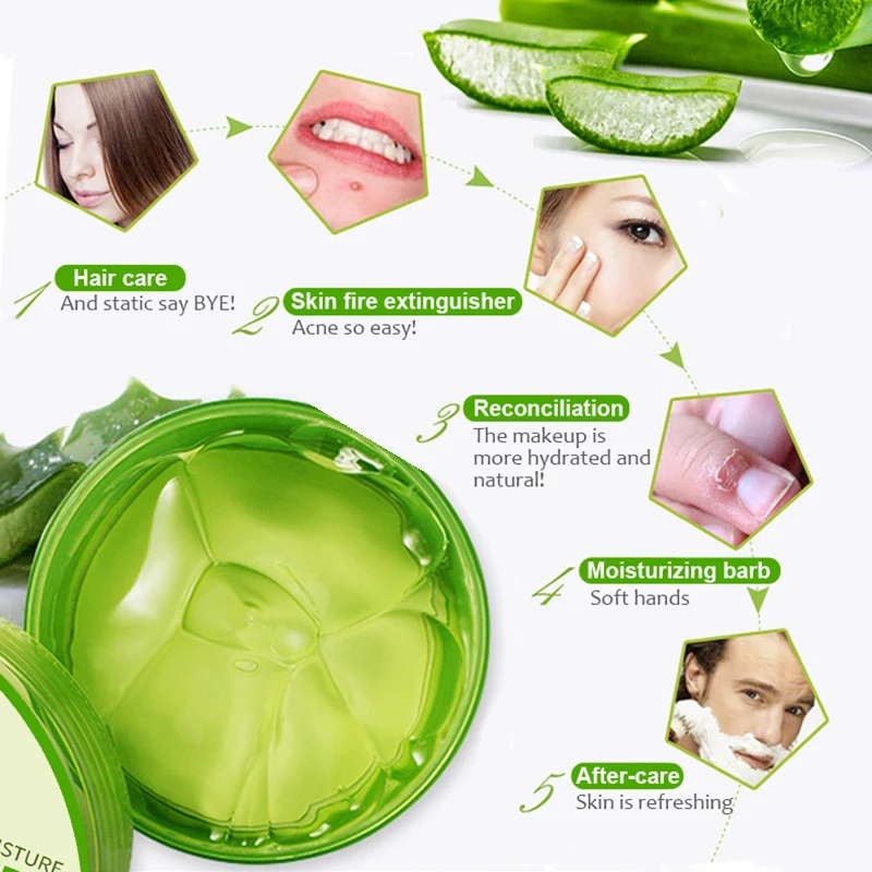 300g 99% Aloe Vera успокаивающий гель для ремонта влаги питательный крем лица удаления