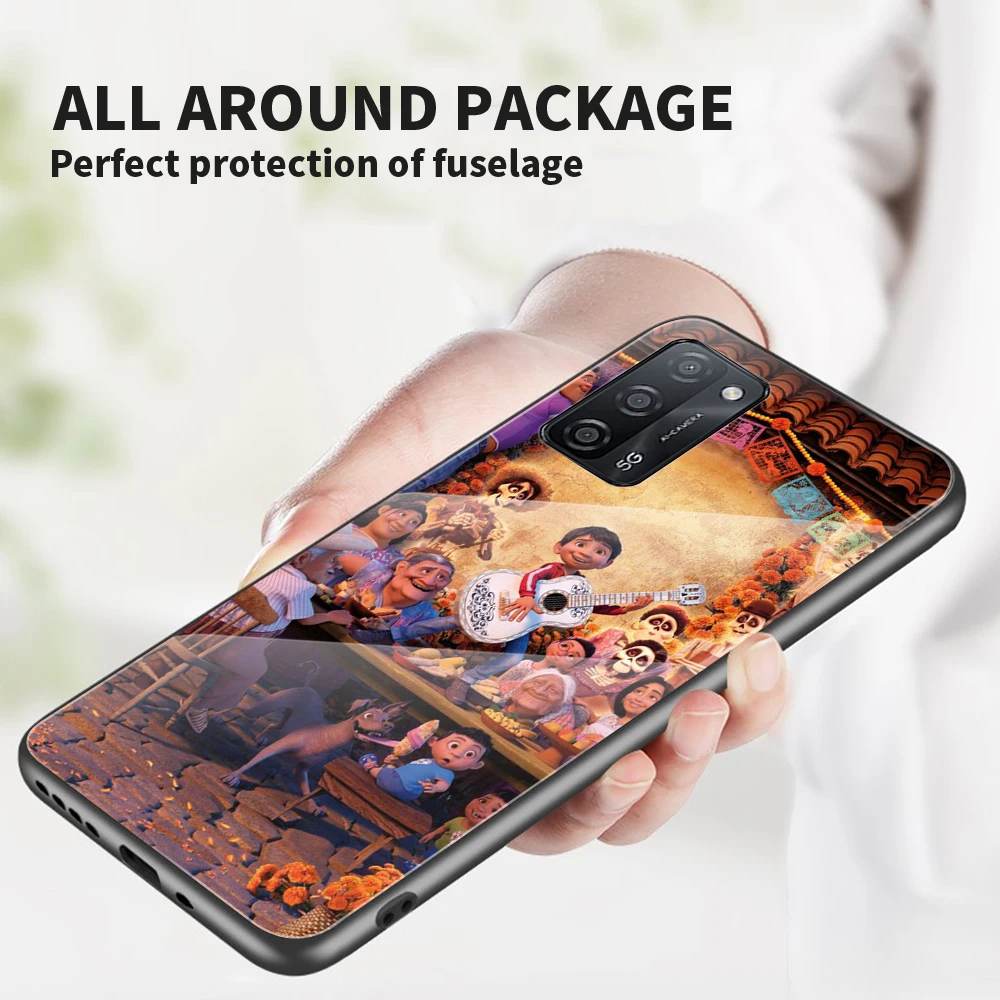 disney movie coco for oppo realme 7i 7 6 5 pro c3 xt a9 2020 a52 find x2lite luxury tempered glass phone case cover free global shipping