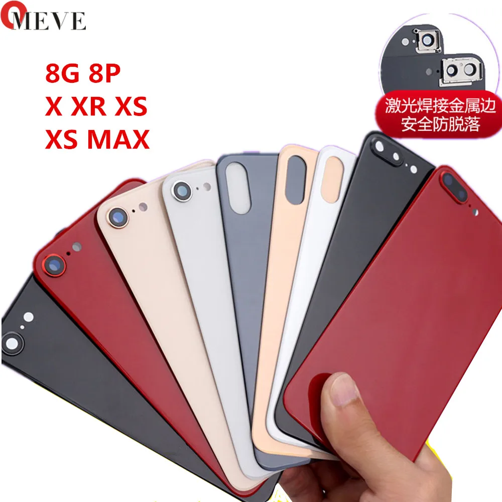 

50PCS/LOT Rear Battery Cover For iphone XR Rear Door Housing Case Back Housing Replacement with Big Hole