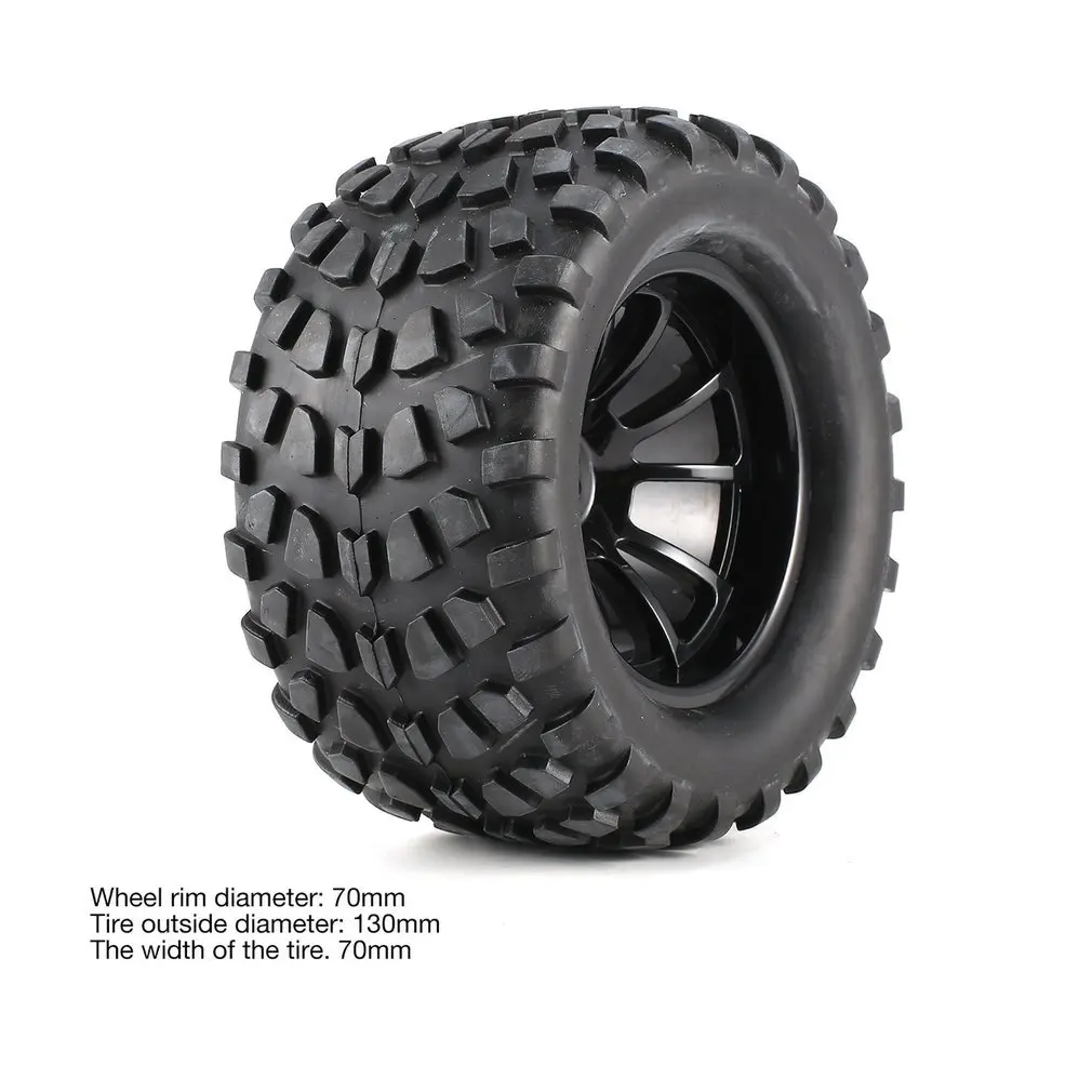 

4Pcs 130mm 10 Contour Dump Fetal Flower Off-road Wheel Rim and Tires for 1/10 Monster Truck Racing RC Car Accessories