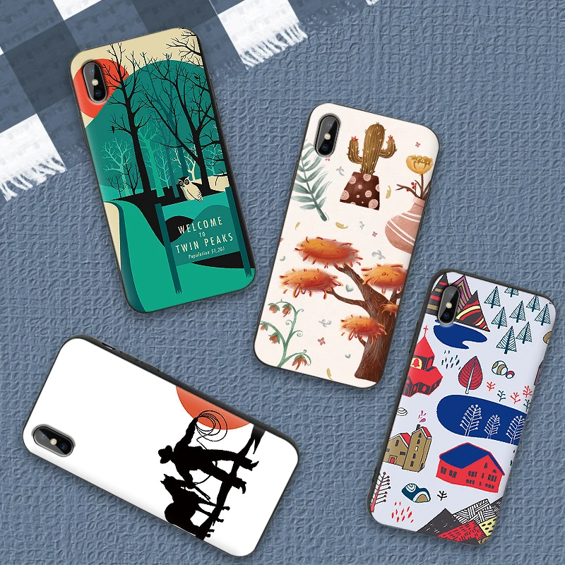 Маленький город или деревню для iPhone 6 6S 7 8 Plus X XS XR Max 5 5S TPU Мягкий защитный чехол