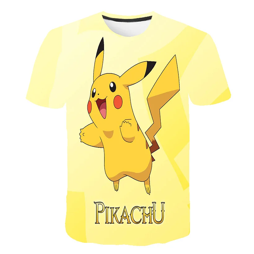 

Pokemon 3D T-shirt Boy Girl Cartoon Pokemon T-shirt Boy anime T-shirt O-Neck Clothes Summer Baby Fashion Casual Short-sleeve Top