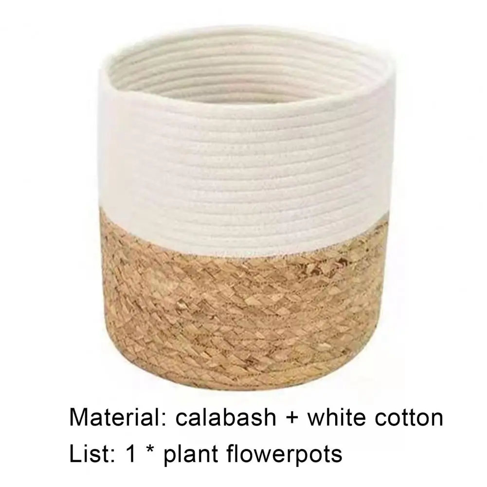 

60% Dropshipping!!Flower Pot Woven Handmade Cotton Rope Storage Basket Organizer for Indoor