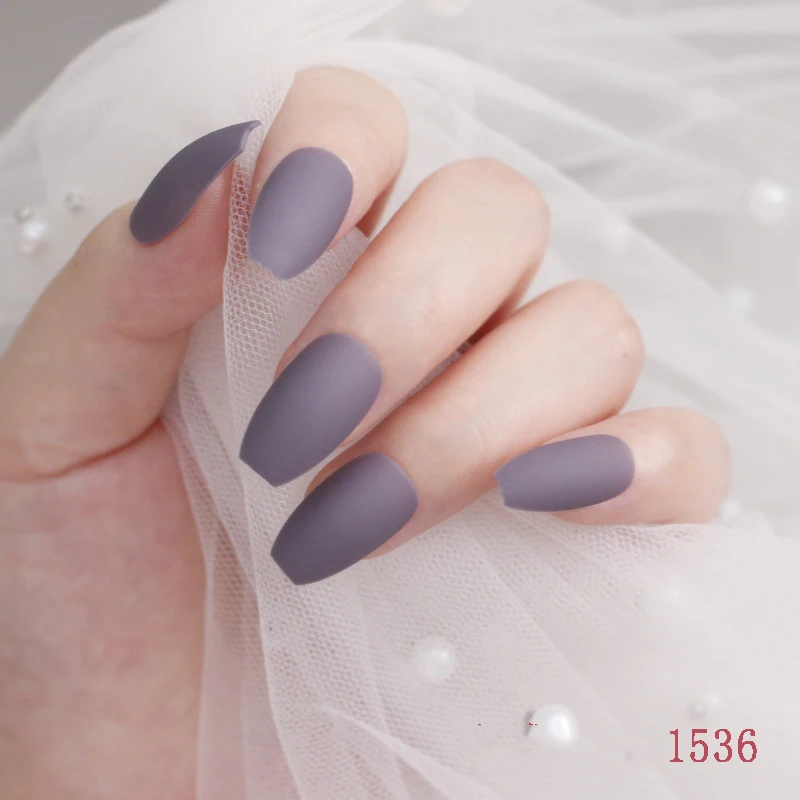 Dr. makeup однотонные тусклые Лаки матовые кончики для накладных ногтей поддельные