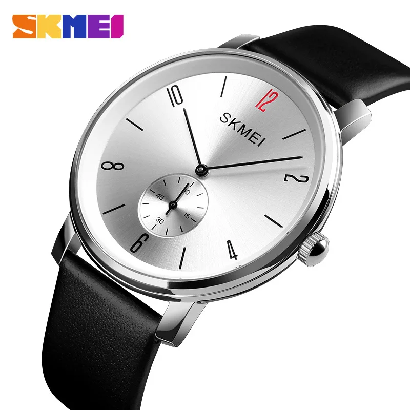 

SKMEI1398 men's Shi Ying belt watch simple style small second plate