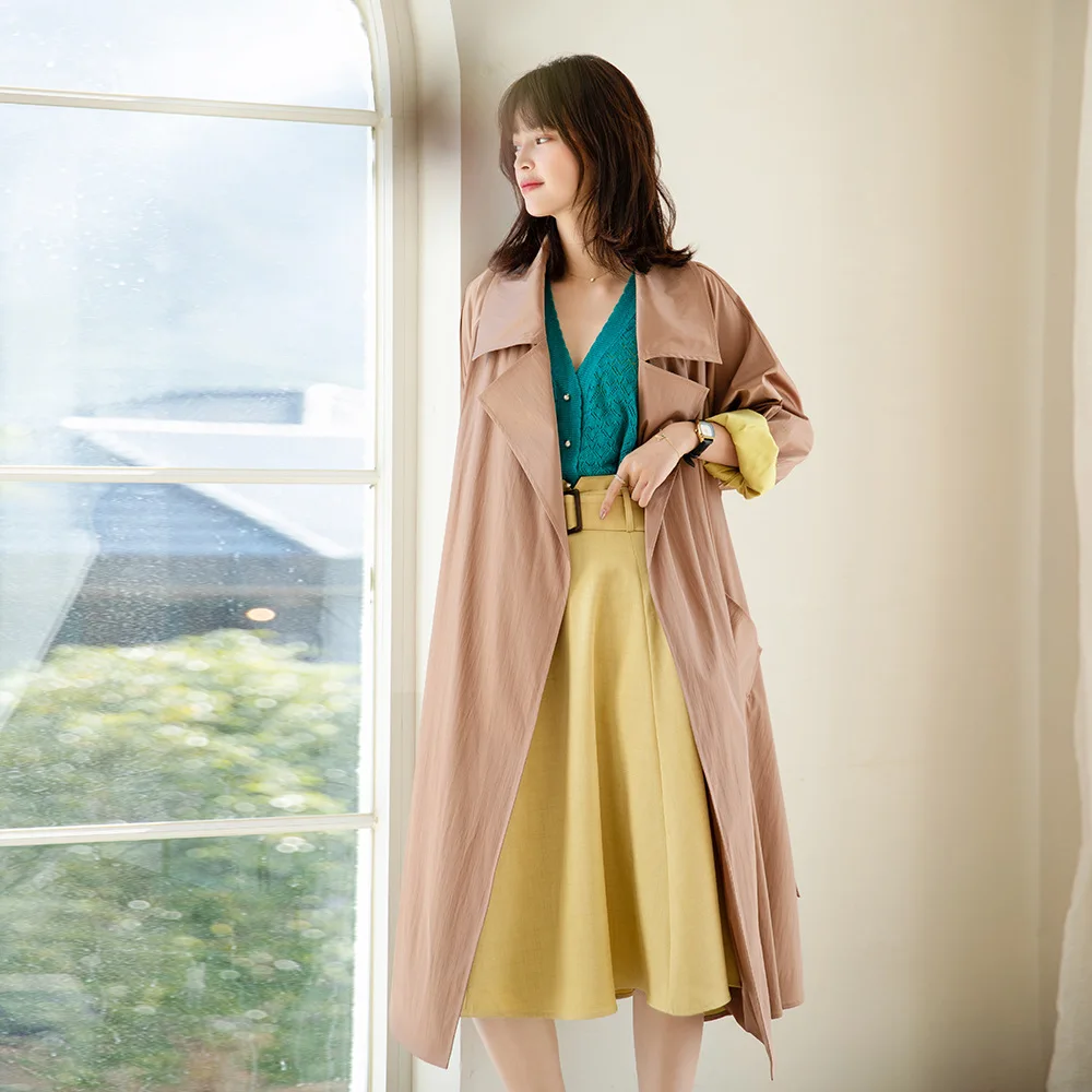 Red Long Trench Coat 2020 Spring Camel Windbreaker ins Vintage High Quality Clothes kaban Women sobretudo feminino Loose Coats | Женская
