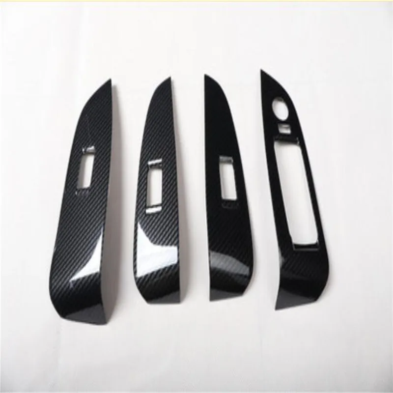 

for 2016 2017 2018 Chevrolet Malibu peach charcoal fiber interior modification Power windows decorative patch for left driving