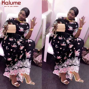 Kalume модная хлопчатобумажная кружевная ткань Африканская швейцарская 5 ярдов 2021 нигерийская швейцарская кружевная ткань с бусинами для шитья сделай сам платье для вечерние H1673