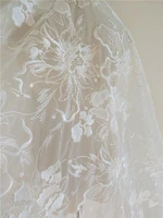 high end luxury sequin embroidery lace fabric wedding dress fabric designer fabric diy accessories