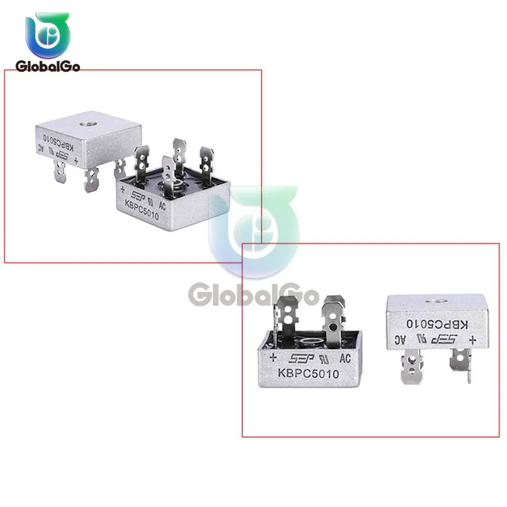 2 шт./лот KBPC5010 диодный мост выпрямительный диод 50 А 1000 В KBPC 5010 силовой электронные