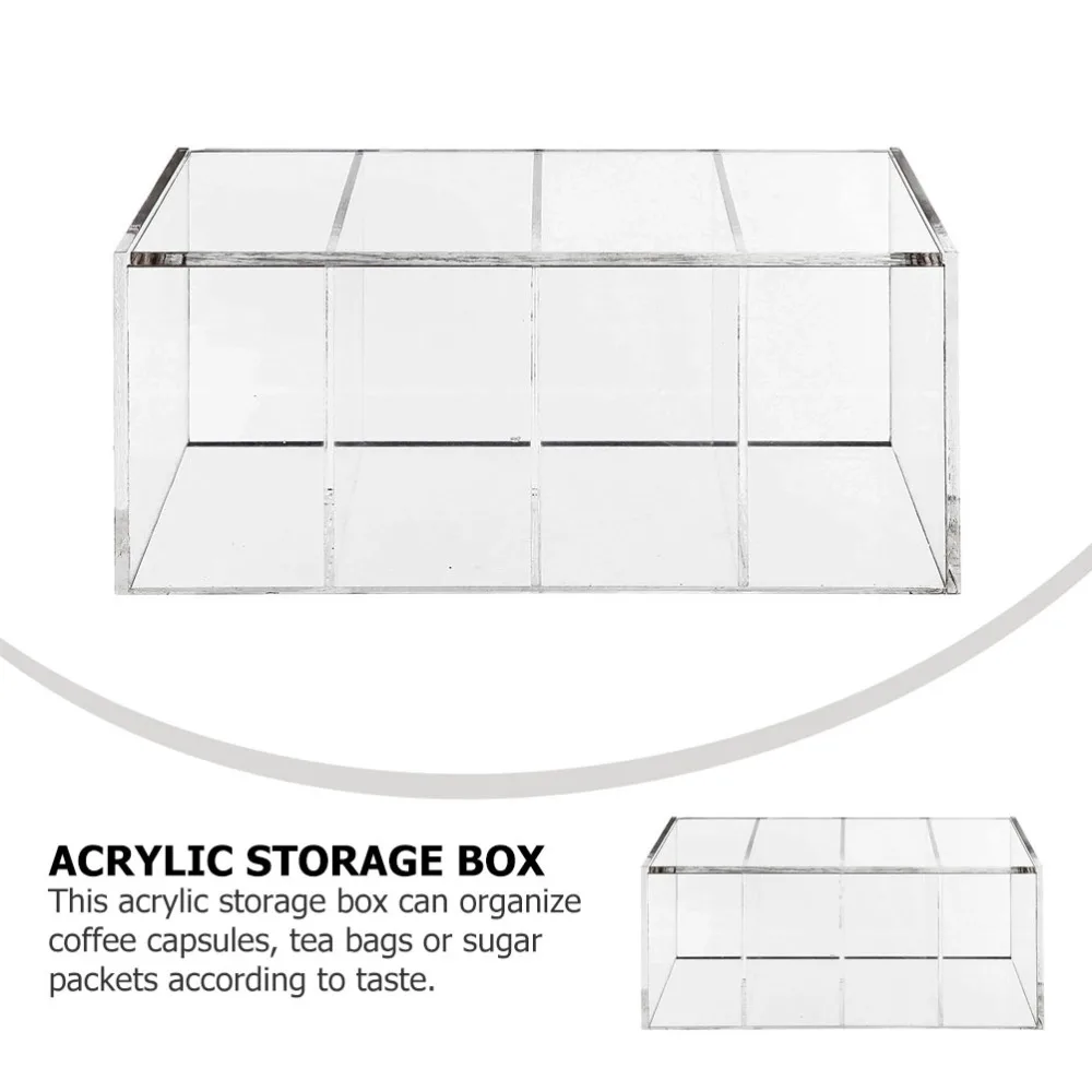 

1pc Acrylic Storage Box Acrylic Storage Case Coffee Storage Container for Home