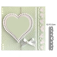 2021 new heart border metal cutting dies diy scrapbooking embossing paper photo frame stamps craft template mould stencils