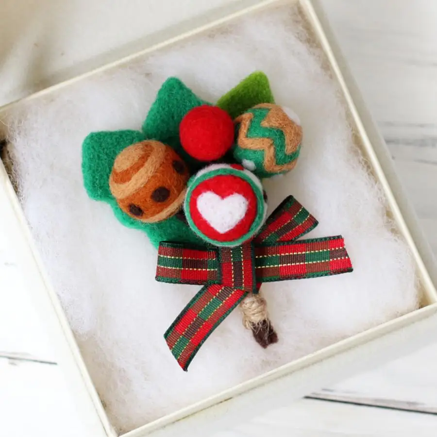 Войлок DIY упаковка игла валяние брошь прекрасная форма ручная работа своими