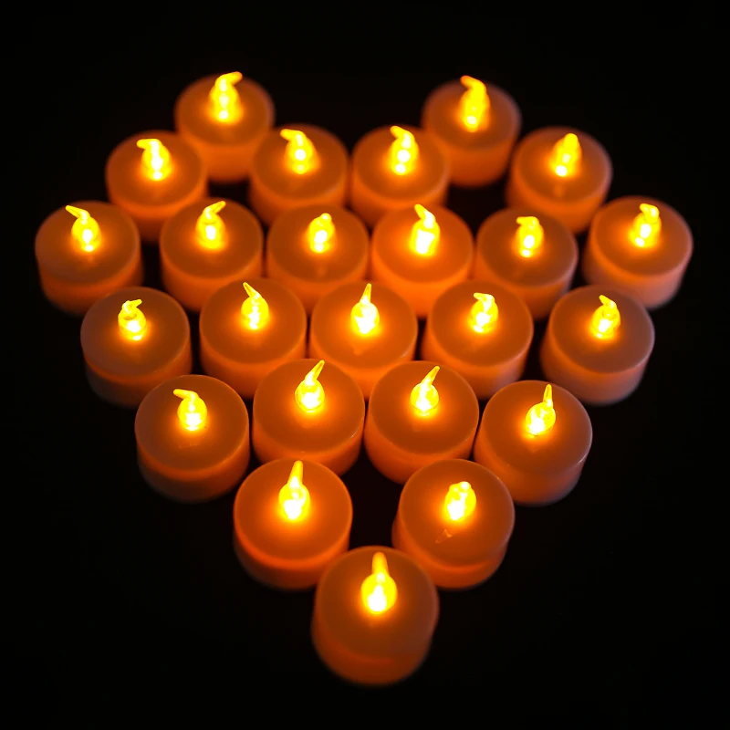 

24PCS Flameless LED Tea Light Battery Operated Tealight Led Candles With Flickering Flame Votive Led Candles Wedding Decoration