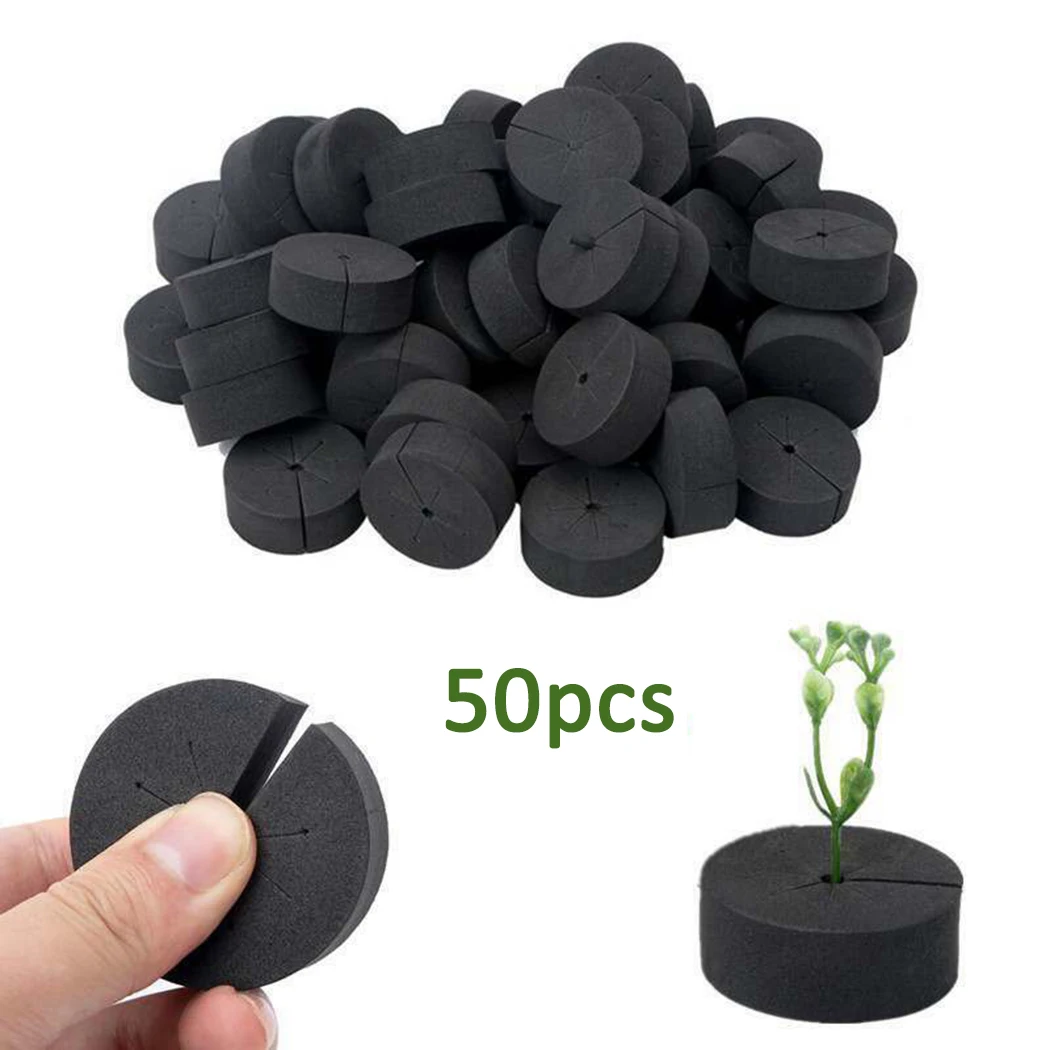 

50pcs Garden Clone Collars Foam Premium Neoprene Inserts Cloning Plant Sterile PH neutral